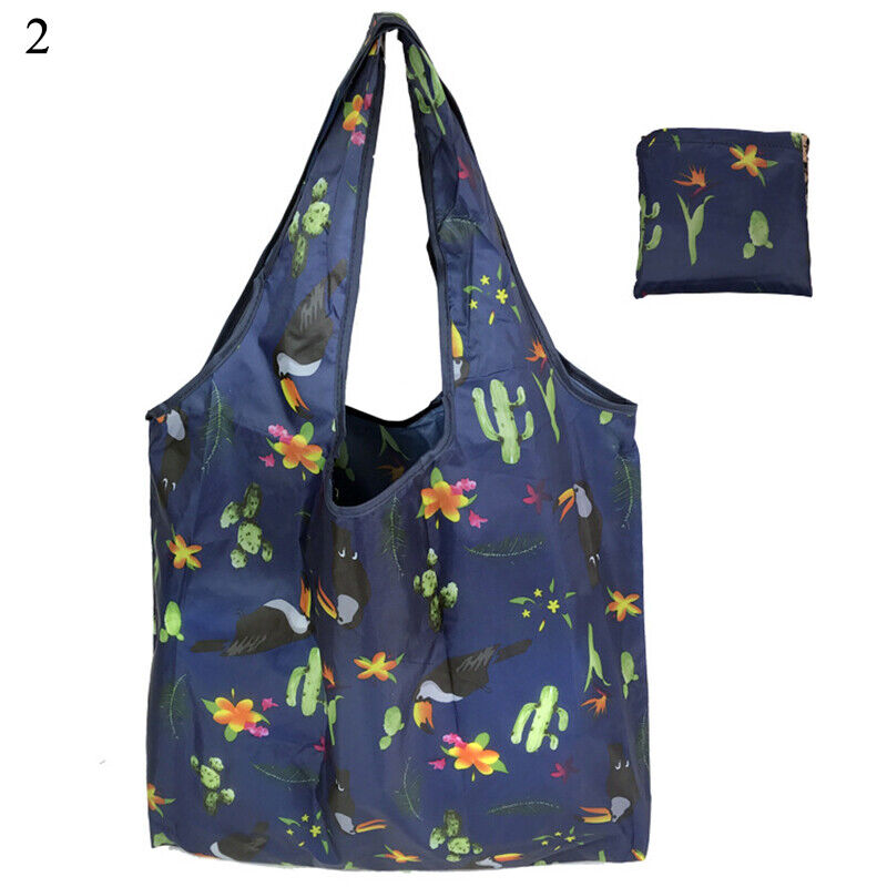 New Reusable Foldable Ladies Shopping Bag Eco Tote Handbag Fold Away Bag