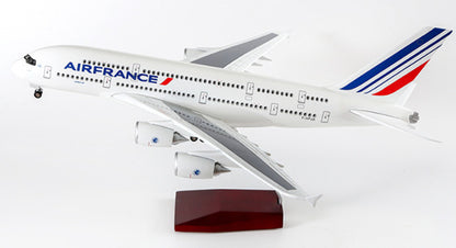 1:160 46CM AIR FRANCE AIRBUS A380 Passenger Airplane Landing Gear Resin Model