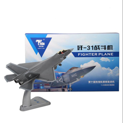 TEERBO China J-31 Zhuhai Air Show Version 1/48 diecast plane model aircraft