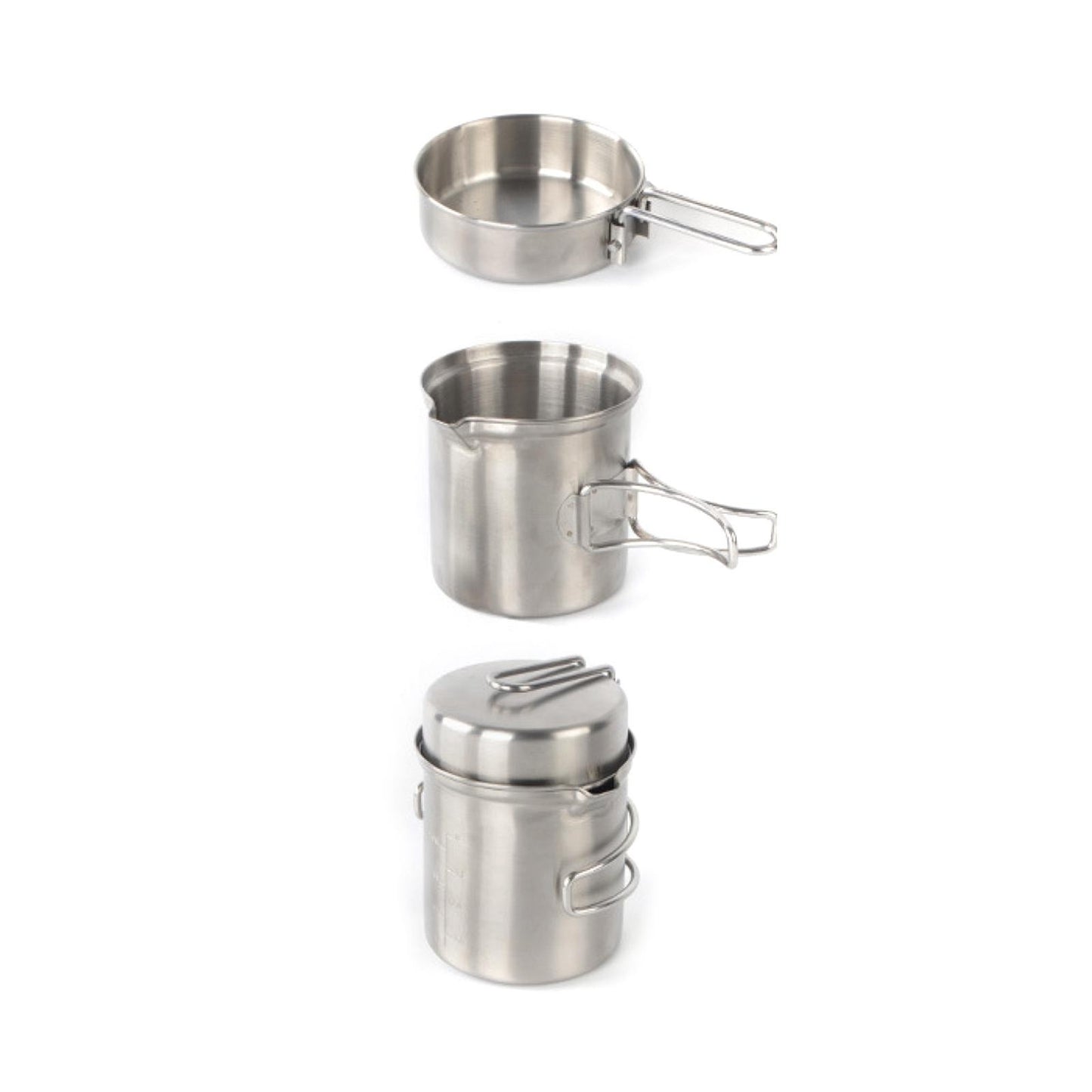 Portable 304 Stainless Steel Camping Cookware Set Hiking Tool Accessories B