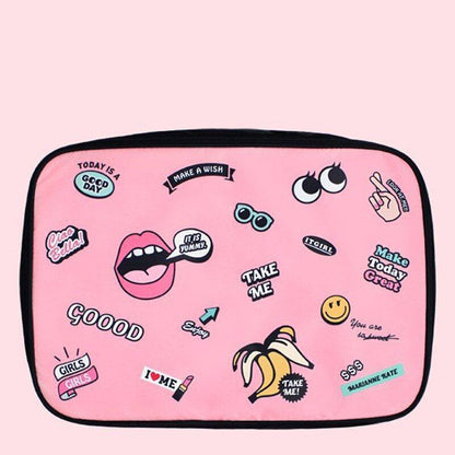Travel Cartoon Cosmetic Bag Makeup Case Large Toiletry Storage Organizer Bag 1PC