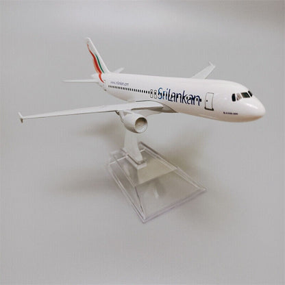 16cm A320 SriLankan Airlines Civil Airliner Model Diecast Airplane Display Scene