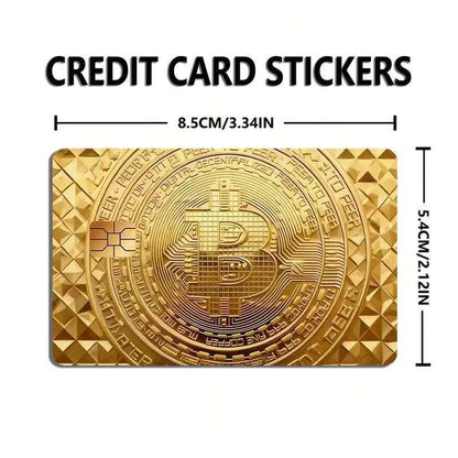 10 pieces of creative Bitcoin decorative credit card protection stickers