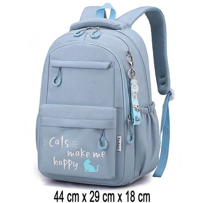 Girl Children Backpack School Bag Back Pack Pink Kid Child Schoolbag Class Kit