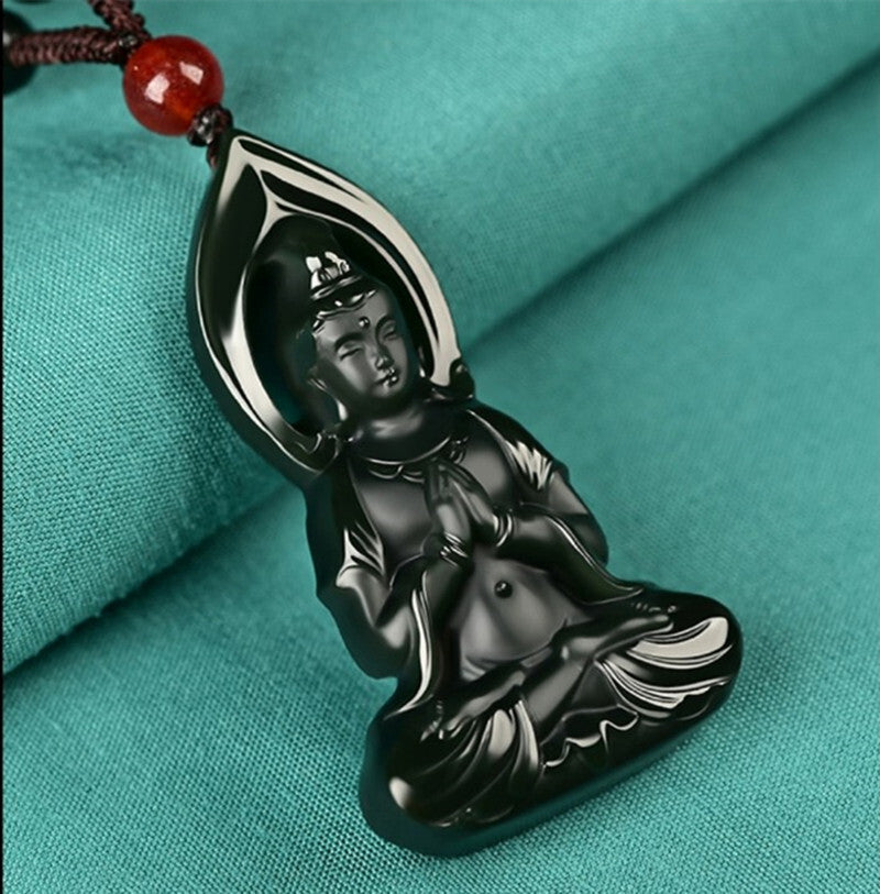 Certificate Hetian Jade Pendant Green Jade Guanyin Buddha Pendant Amulet