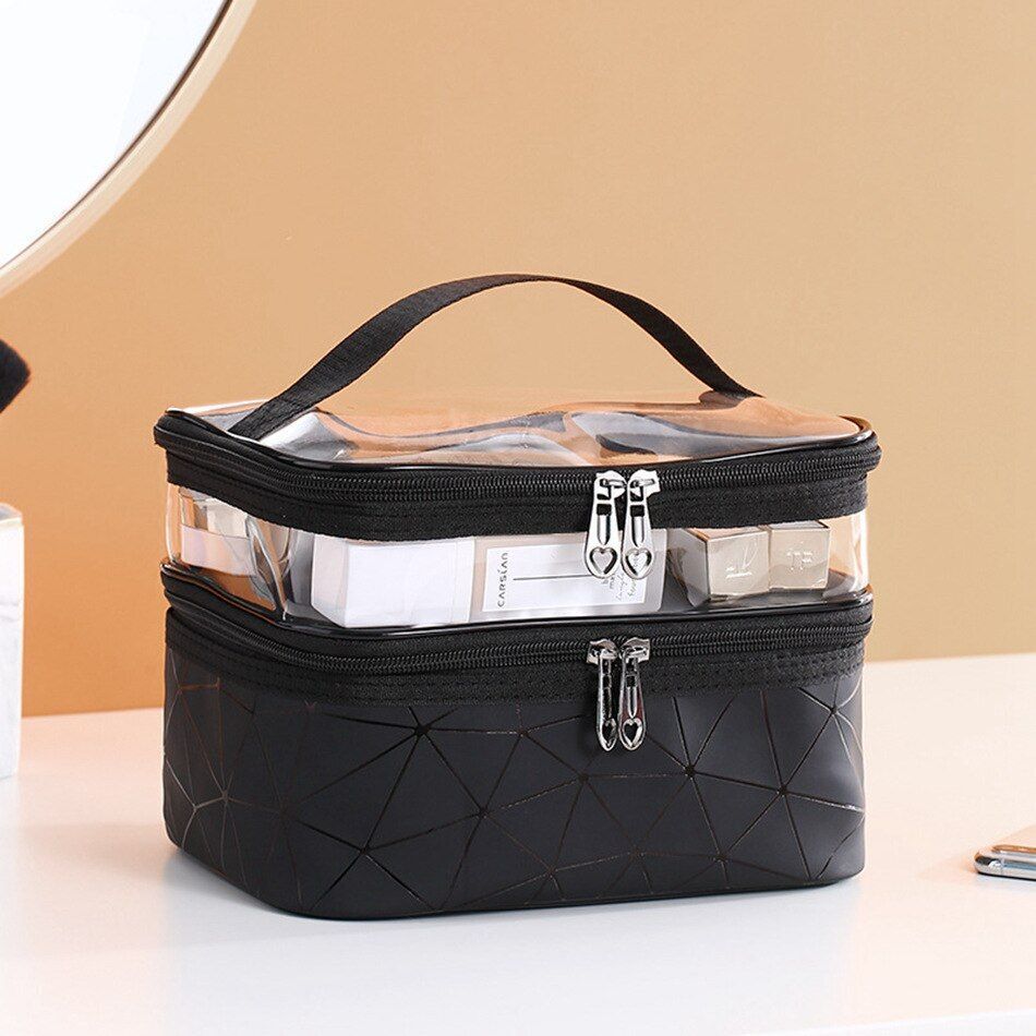Multifunction Transparent Cosmetic Bag Make Up Case Travel Makeup Toiletry Bags