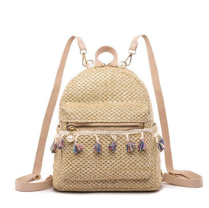 Chinese style Women's Woven school bag Casual Ethnic Handbag shoulder bag Purse