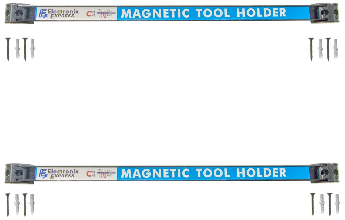 2 Pack 18" Magnetic Tool Organizer Racks (Mounting Screws Included)