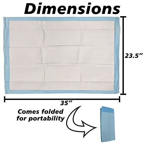 100 Count Ultra Absorbent - Leak-Proof Pee Pads for Dogs Rabbits and Cats