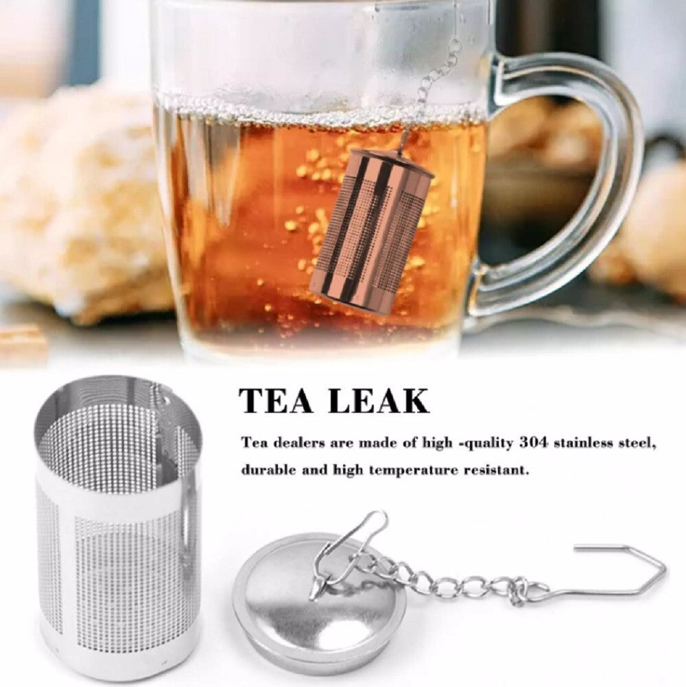 2 Pcs Stainless Steel Tea Infuser & Strainer Fine Mesh Tea Ball With Chain Hook