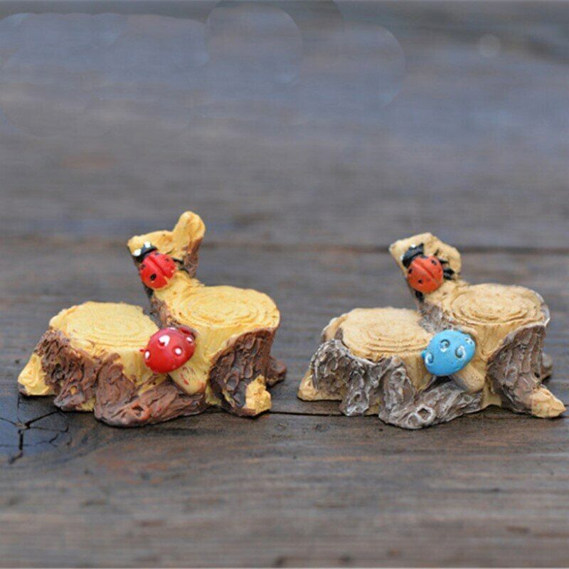 Figurines Moss Micro Landscape Mushrooms Stump Decoration Ornaments Mini Crafts