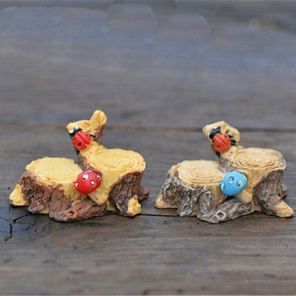 Figurines Moss Micro Landscape Mushrooms Stump Decoration Ornaments Mini Crafts