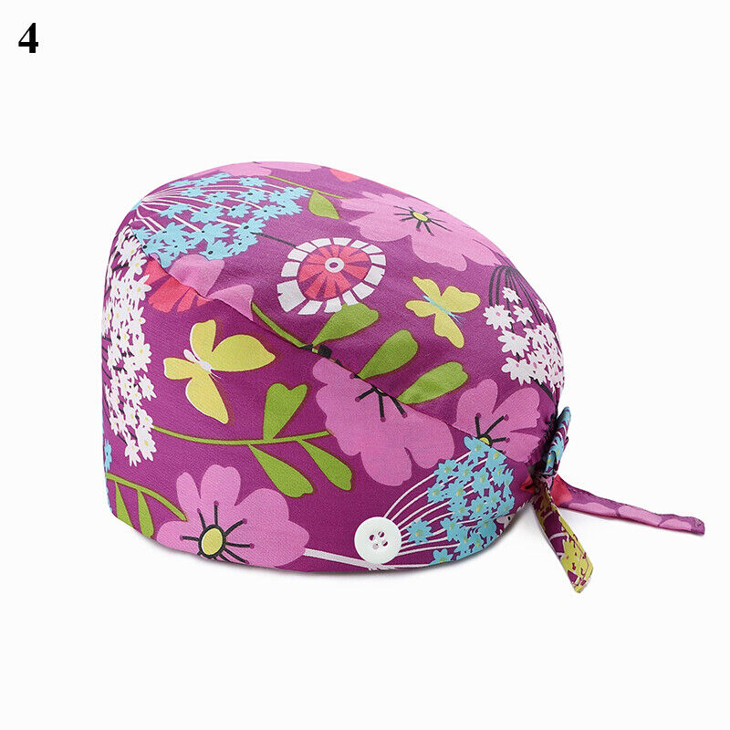 Nurse Baotou Cap Floral Surgical Cap Doctor Hat Printing Sweat-absorbent Towel