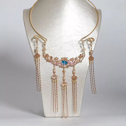 Ancient Chinese Necklace Accessoreis Chain Long Hanfu Dress Decorative Jewelry