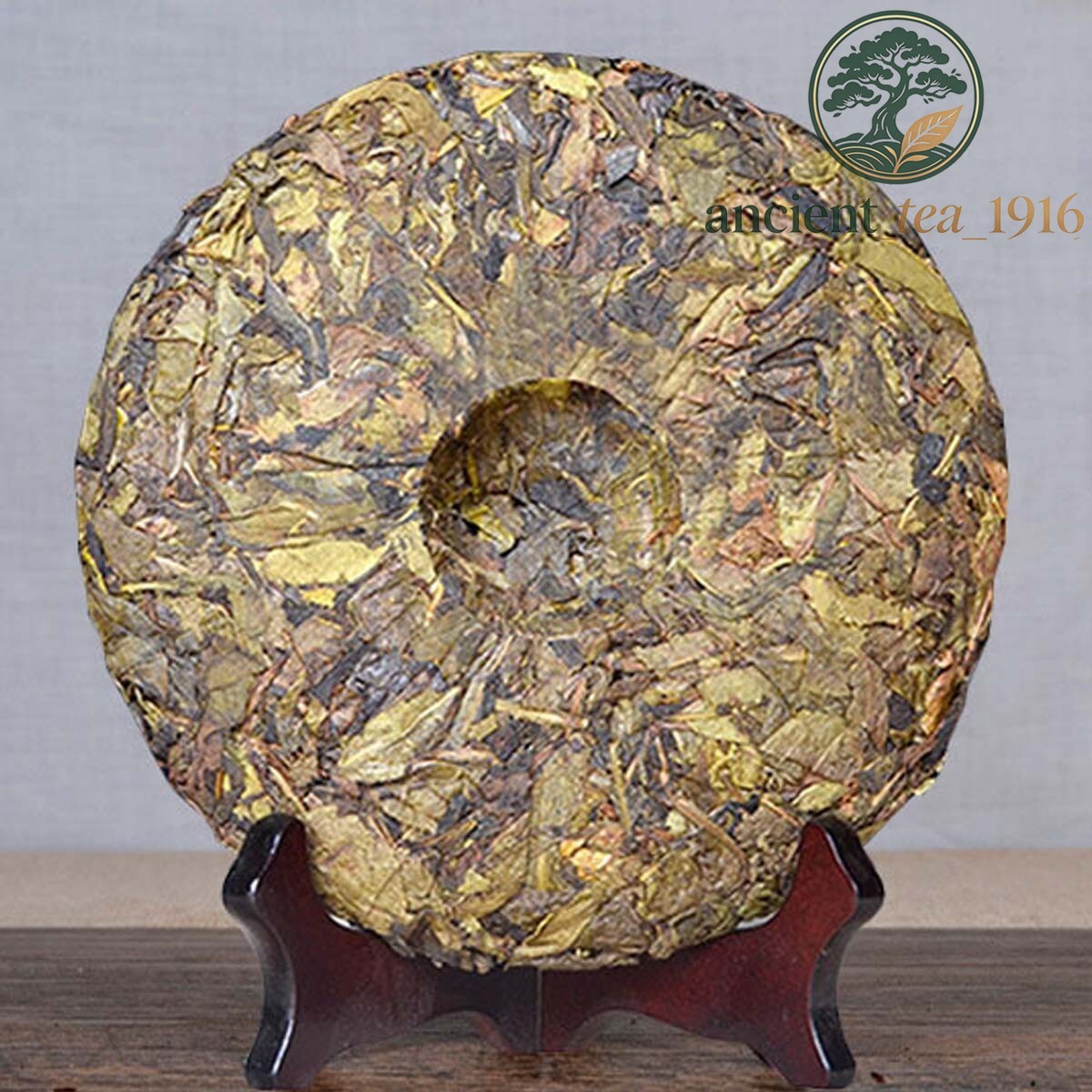 Pu Erh Tea Cake 357g Yunnan Ancient Tree Snow Mountain Golden Leaf Big Leaf