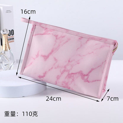 Marble Pattern Cosmetic Bag Multifunction Storage Purse Waterproof Makeup Case