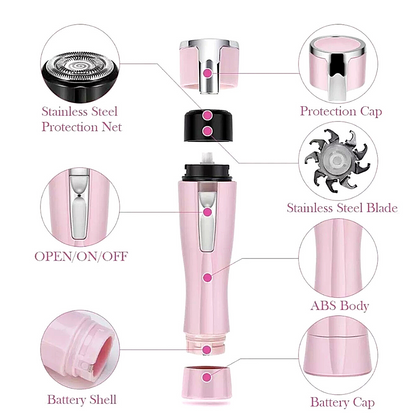 Mini Depiladora Electrica Depilador Facial Corporal Removedor de Pelos Bikini US