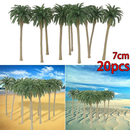 Artificial Miniature Tree 20-70Pcs Plastic Train Scenery Railroad Building Decor