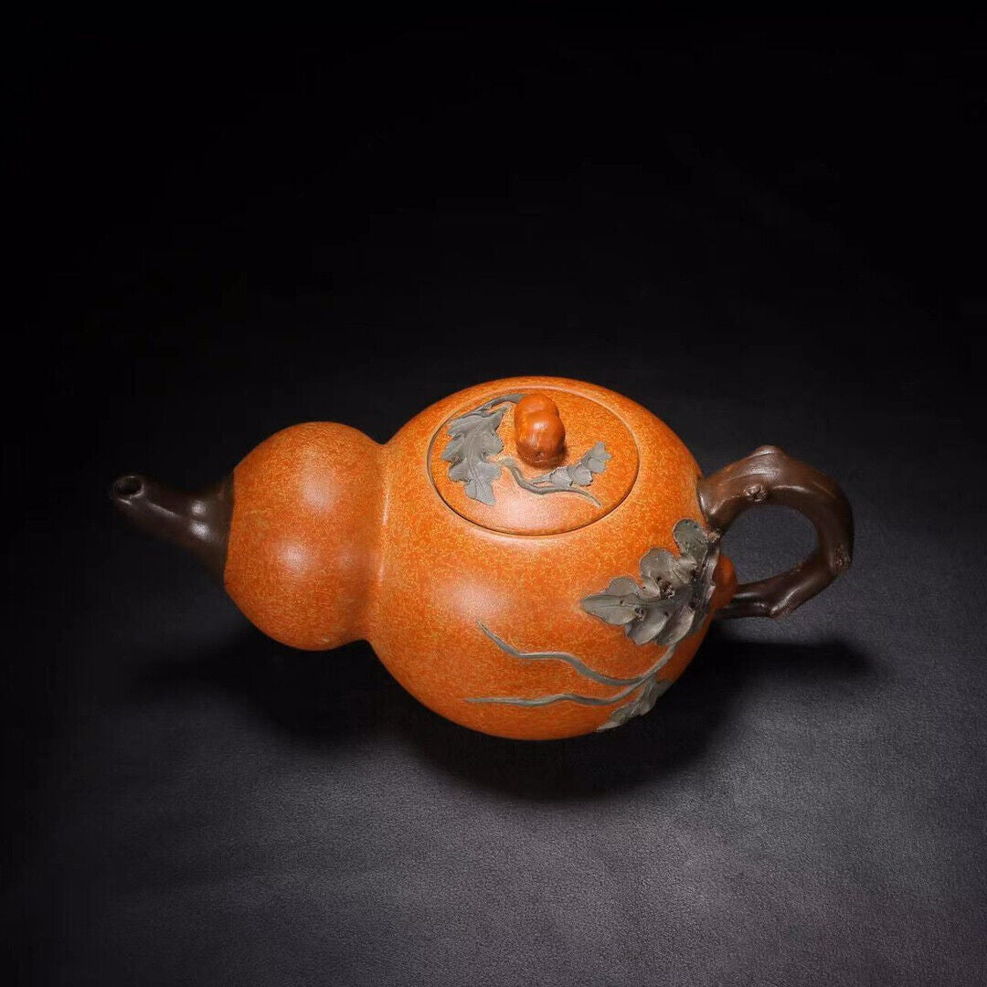 Chinese Yixing Zisha Clay Handmade Exquisite Teapot（葫芦 底款：蒋蓉）