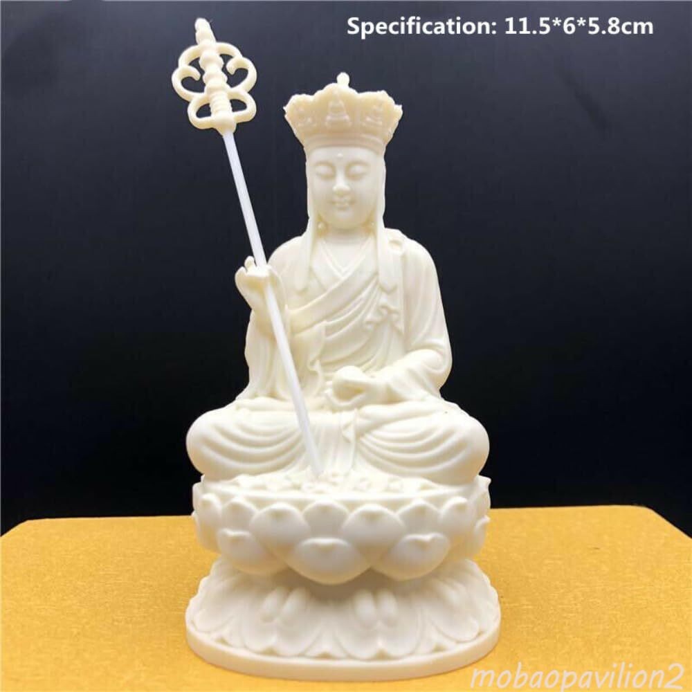 11.5cm Buddhism Carving Ksitigarbha Bodhisattva Buddha Statue Figurines