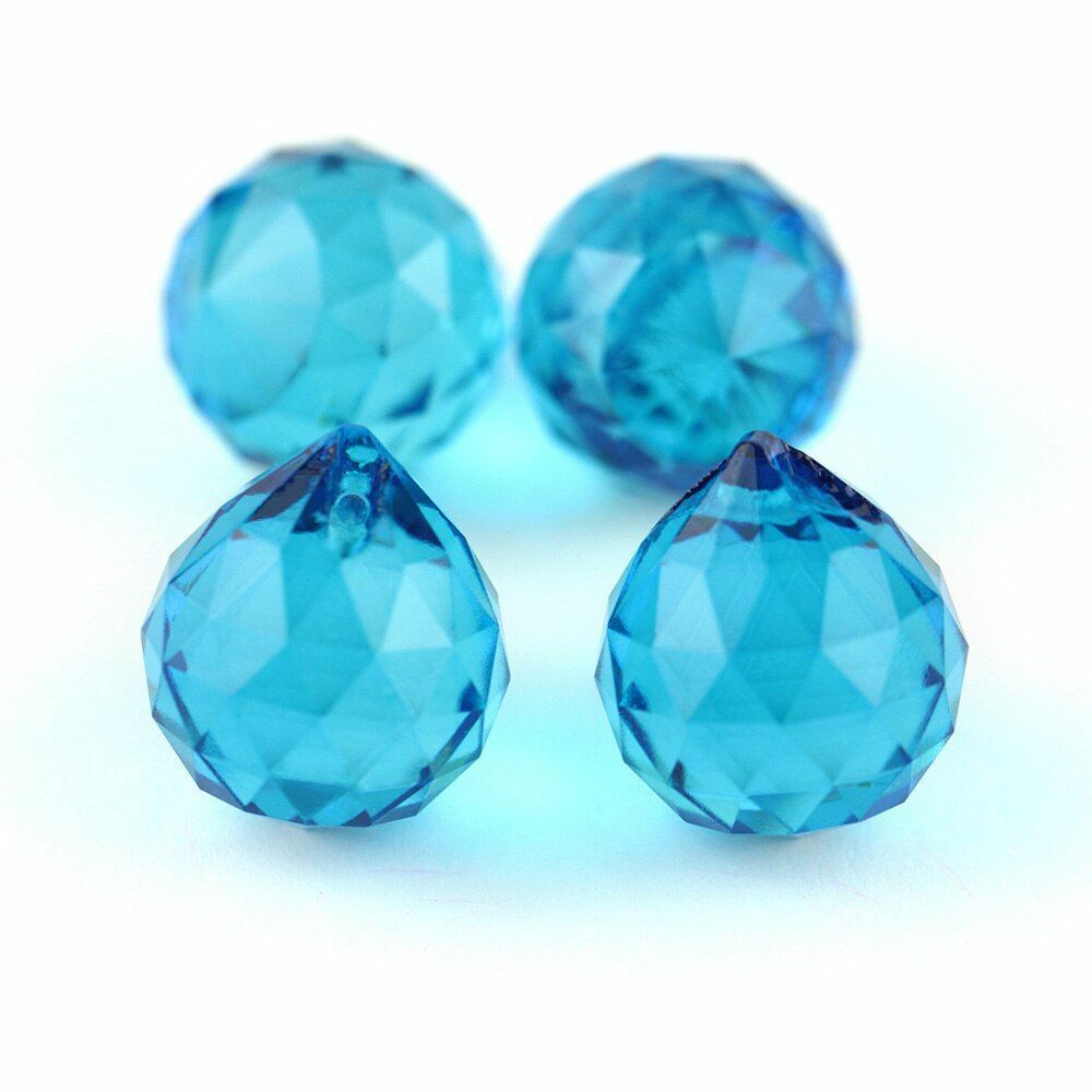 10pcs Chandelier Crystal Glass Balls Cut-Faceted Hanging Lamp Lighting Part Home