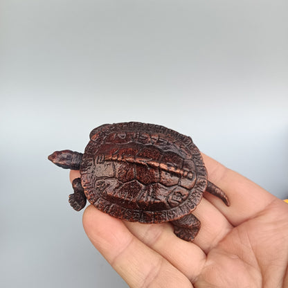 Chinese Bronze Turtle Tea Pet Home Decoration Statue-