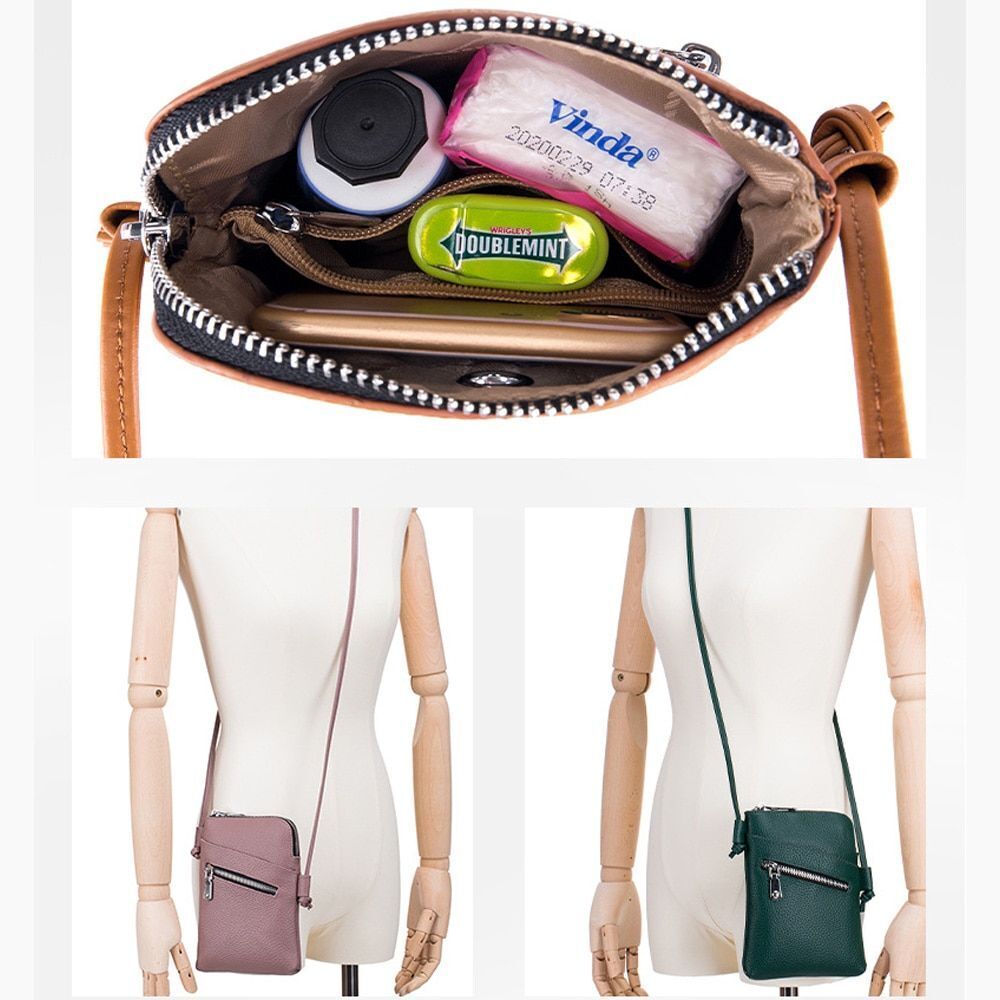 Genuine Leather Shoulder Crossbody Bags Small Handbag Crossbody Purse Polyester
