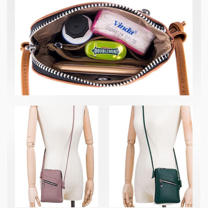 Genuine Leather Shoulder Crossbody Bags Small Handbag Crossbody Purse Polyester
