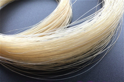 Durable 32'' Natural White Horse Mongolia Tail Violin Viola Cello Erhu Bow Hairs