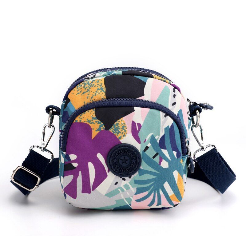 Nylon Shoulder Bag Waterproof Handbag Travelling Tote Crossbody Purse 14*1*17 CM
