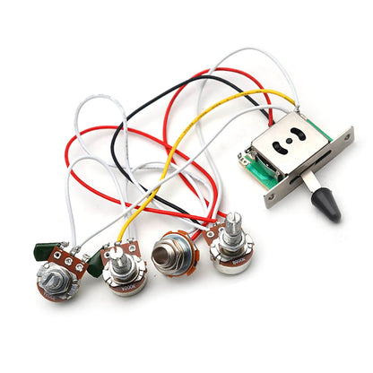 Electric Guitar Wiring Harness Prewired Kit Shaft Big Pots 5 Way Switch