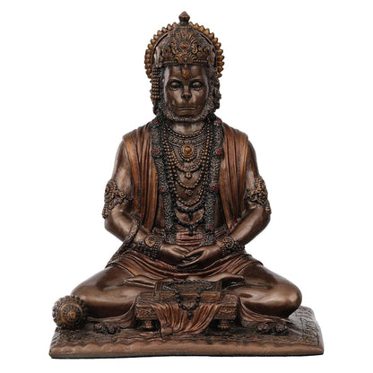 Hindu God Lord Hanuman in Sitting Position Statue Idol Figurine