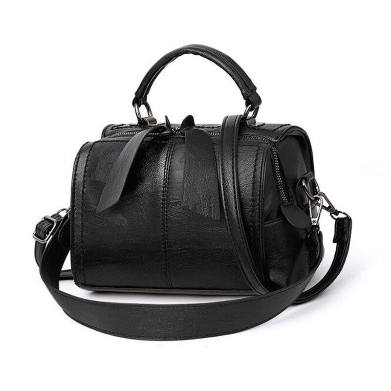 Leather Crossbody Bag Small Messenger Purse Handbag Black Brown Red 20*16*13 CM