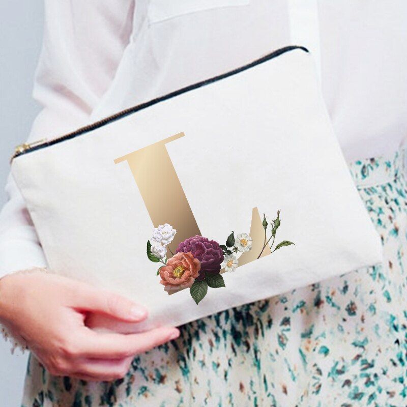 Makeup Bag Print Cosmetic Bags Bridal Party Bags Organizer Pouch Clutch Gift 1PC
