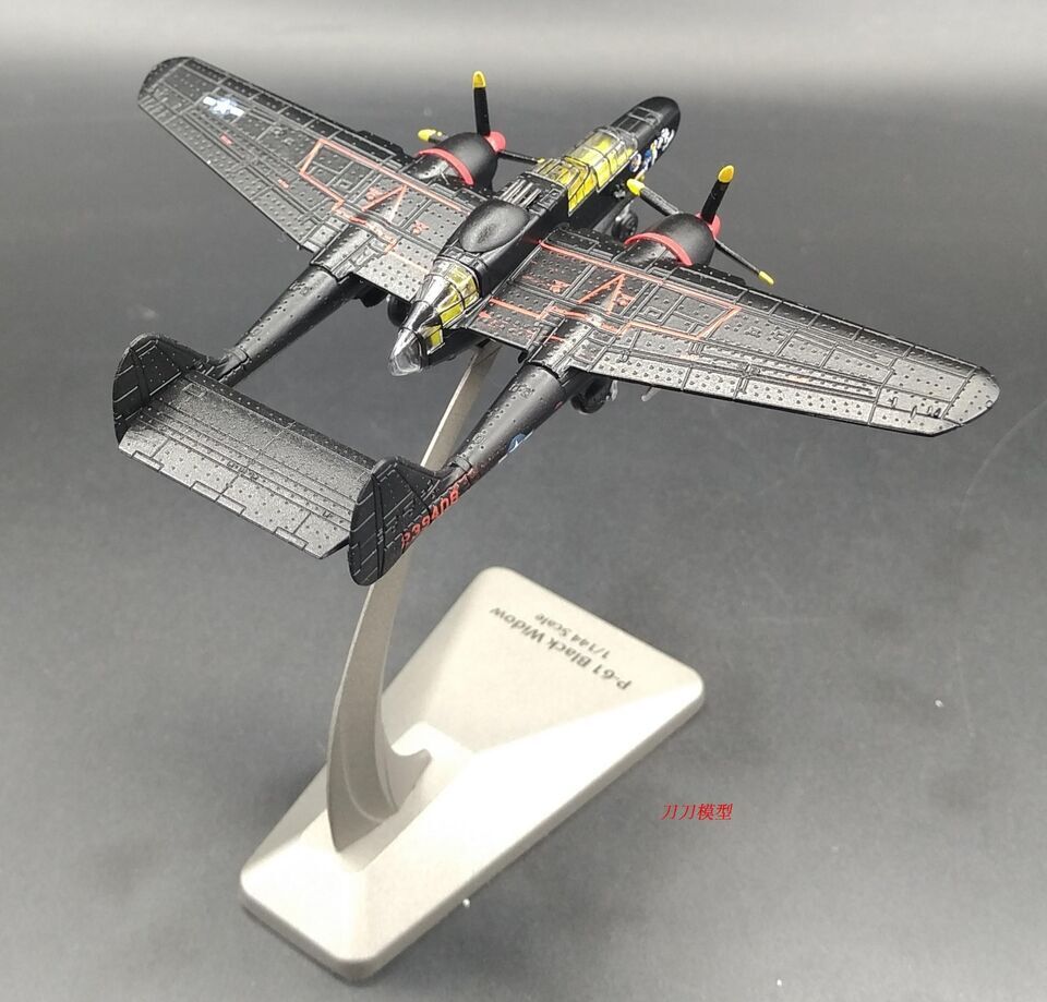 1:144 AF1 USA P61 Black Widow WWII Fighter Bomber Diecast Aircraft Plane Model