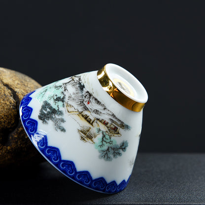 Chinese Kungfu Tea Set Porcelain Cup Of Tea China Tea Cup Jingdezhen Tea Cups
