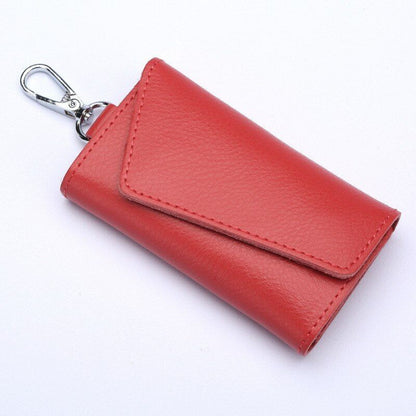 Men Women Car Key Keychain Key Bag Holder Pouch Leather Unisex Key Bag Small Bag