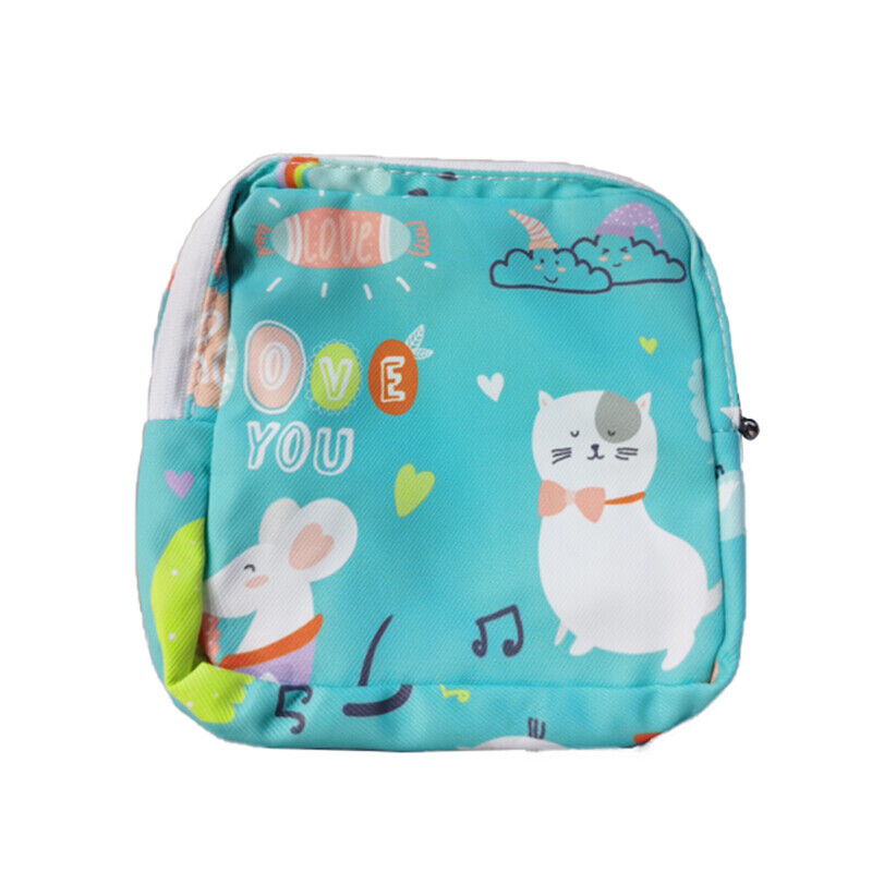 Women cosmetic bag set zipper girls mini Sanitary Napkins makeup lipstick ba F6