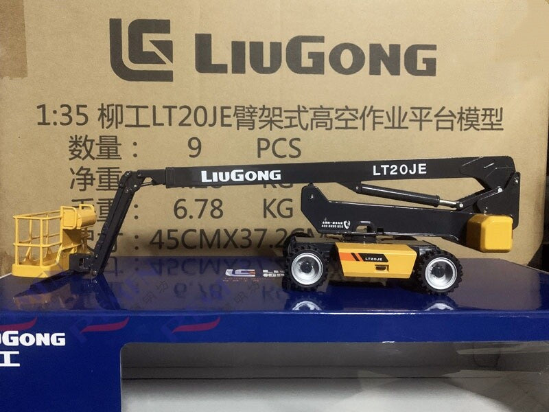 1:35 LIUGONG LT20JE Boom Aerial Work Platform Construction Machine Diecast Model