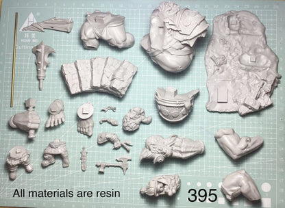 1/24 Resin Figure Model 2 fantasy dwarf warriors (BIG SET) unassembled unpainted