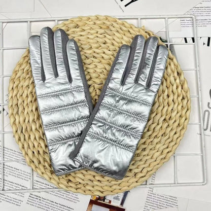 Women Winter Gloves Fleece Cloth Suede Waterproof Keep Warm Touch Screen Mittens
