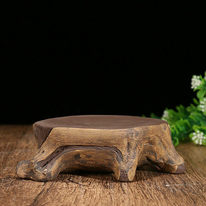 13.5*4.1cm China Yixing Zisha Clay Handmade Gongfu Tea Pet Tree Stool Teapot Pad