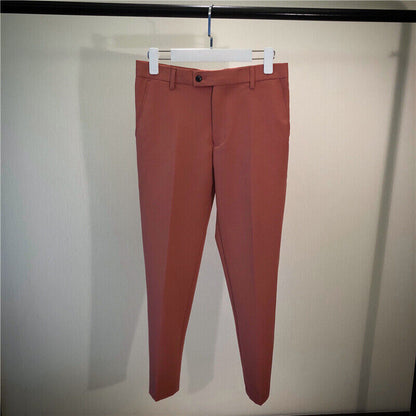 Business Pants Mens Dress Suit Ankle Length Man Office Trousers Men Clothes
