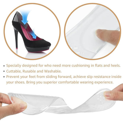 Ladies High Heels Insoles Cuttable High Heels Silicone Insoles Men And Women