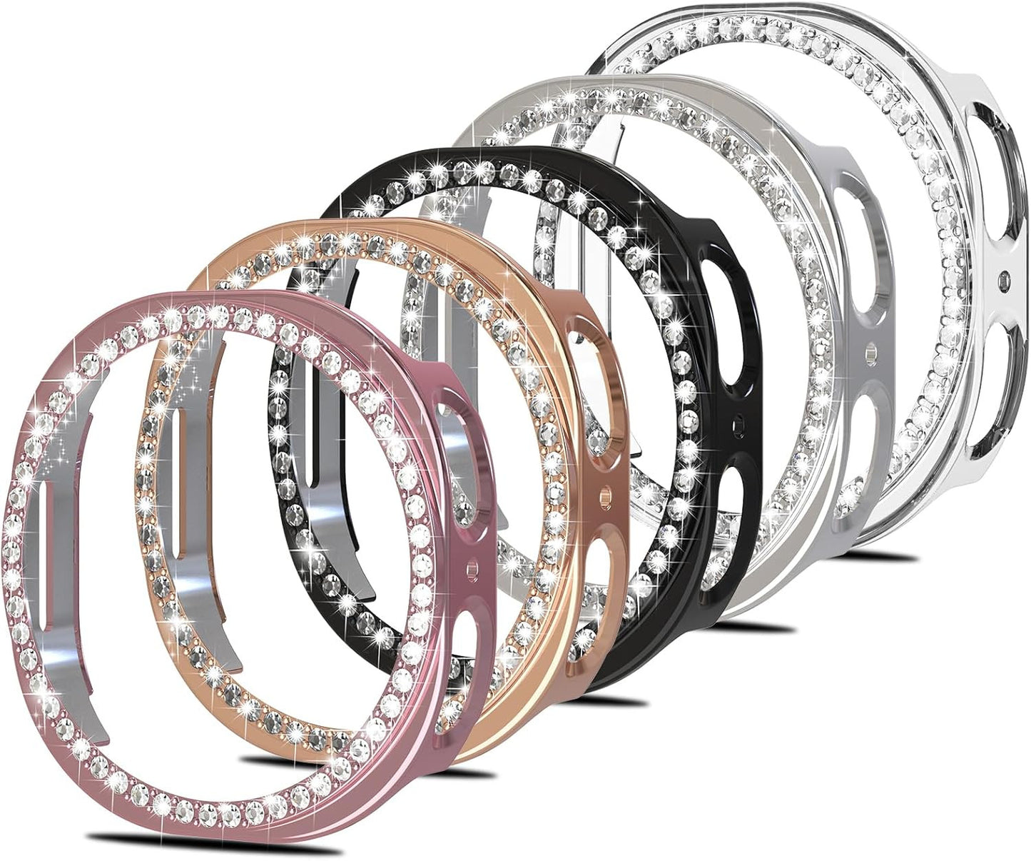5-Pack Bling Case Compatible with Samsung Galaxy Watch 8 44Mm Smartwatch, Crysta