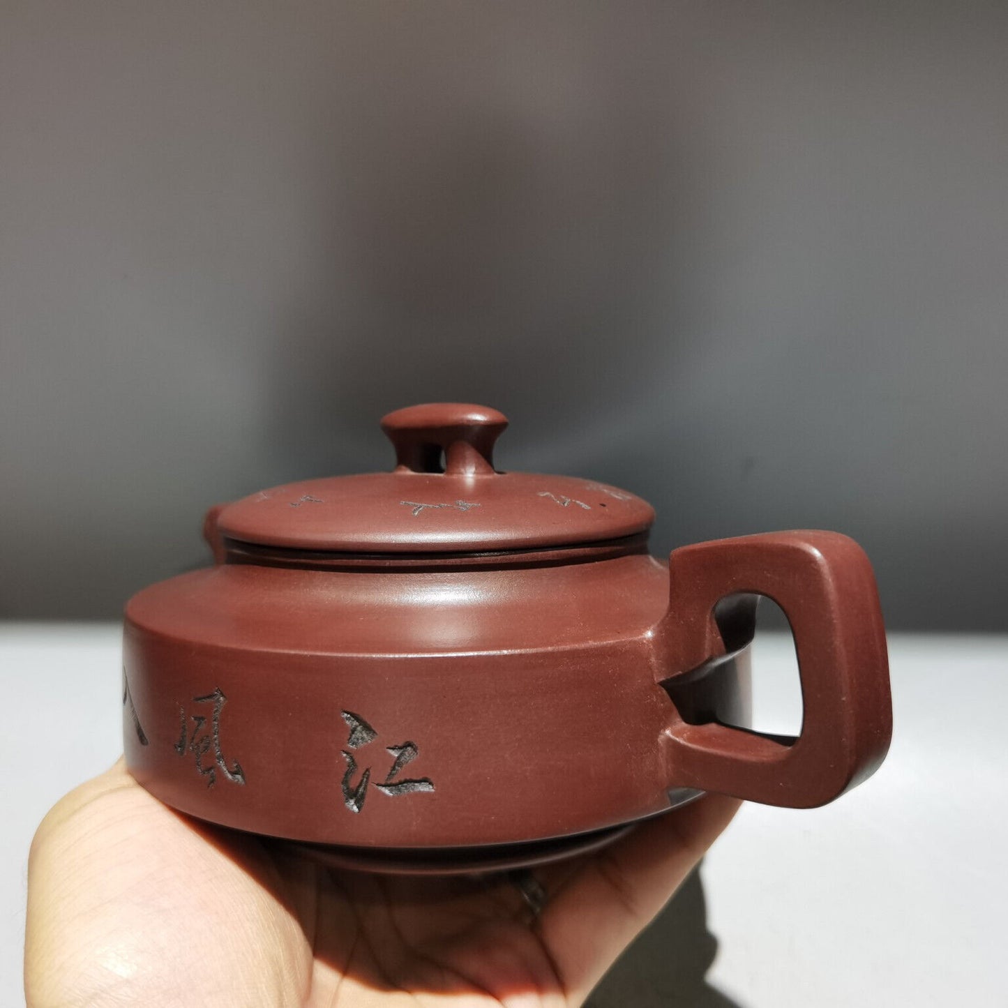 Chinese Yixing Zisha Clay Handmade Exquisite Teapot （桥顶壶 底款：鲍志强）