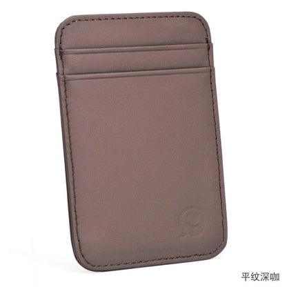 Leather Thin Mini Card Wallet Card Case Cash Change Pack Pocket 102 * 68 mm Bag