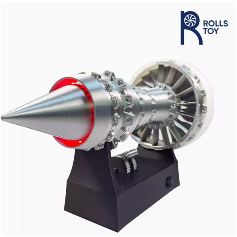 Trent 900 Engine Turbofan Blades Silver White Aircraft Engine Electric Model