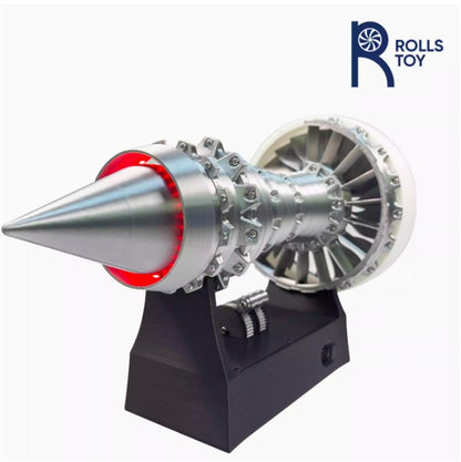 Trent 900 Engine Turbofan Blades Silver White Aircraft Engine Electric Model