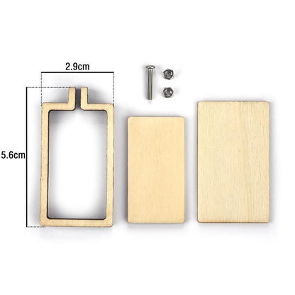 Mini Embroidery Hoop Wooden Ring DIY Cross Stitch Needle Frame Craft Sewing Tool